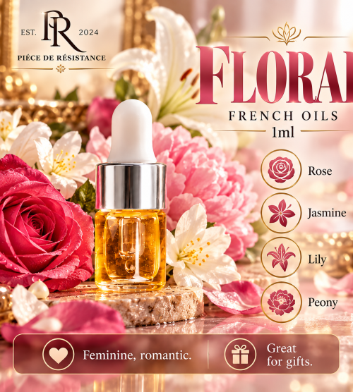 FLORAL - French Oil Dropper Bottles 1ml