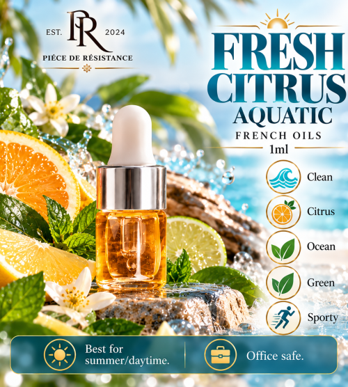 FRESH / CITRUS / AQUATIC - French Oil Dropper Bottles 1ml