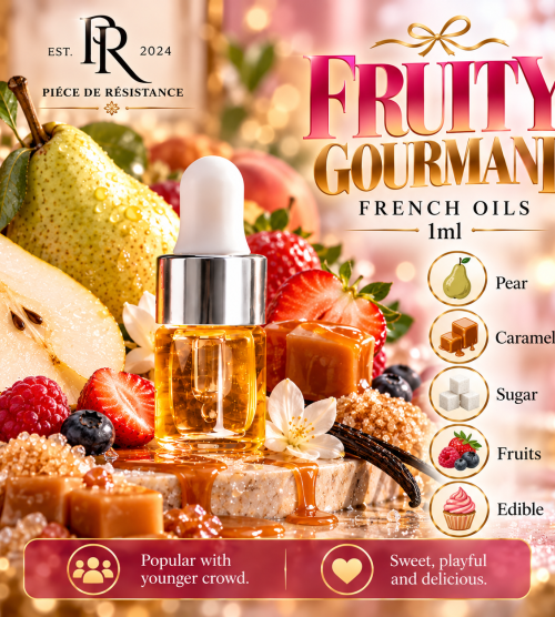 FRUITY - GOURMAND - French Oil Dropper Bottles 1ml