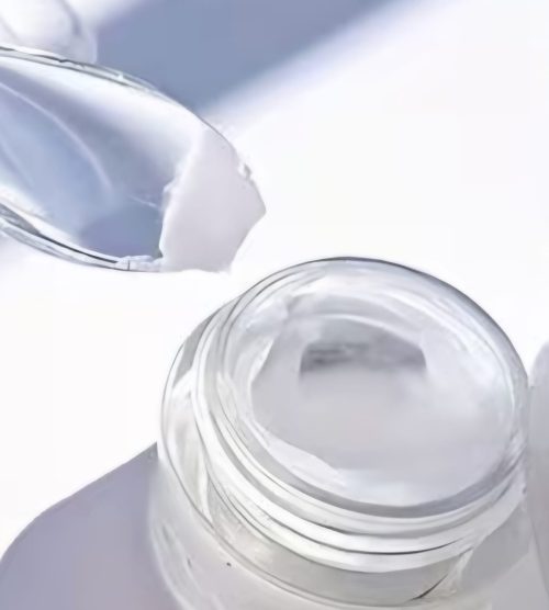 100ml Round Glass Jar -Frosted with Cream